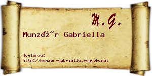 Munzár Gabriella névjegykártya